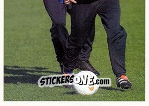 Sticker Marc Overmars in training