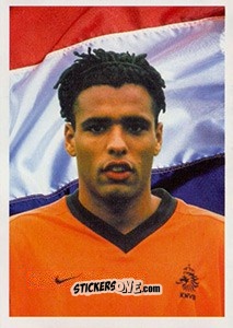 Sticker Pierre Van Hooijdonk (Portrait) - Oranje Kampioen! n. 89 - Panini