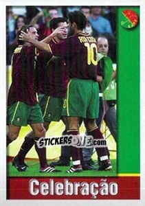 Figurina Celebração - A Caminho do Mundial. Força! Portugal n. 3 - Panini