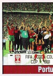 Figurina Portugal 91 - A Caminho do Mundial. Força! Portugal - Panini