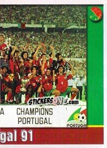 Cromo Portugal 91 - A Caminho do Mundial. Força! Portugal - Panini