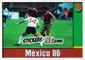 Sticker México 86 - A Caminho do Mundial. Força! Portugal - Panini