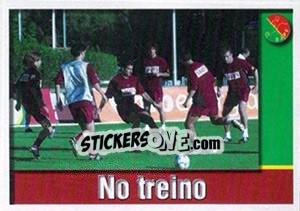 Sticker No Treino (Figo / Rui Costa) - A Caminho do Mundial. Força! Portugal n. 30 - Panini