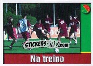 Sticker No Treino (Figo / Rui Costa) - A Caminho do Mundial. Força! Portugal - Panini