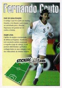 Sticker Fernando Couto (descrição) - A Caminho do Mundial. Força! Portugal - Panini