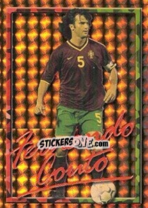 Sticker Fernando Couto no movimento - A Caminho do Mundial. Força! Portugal - Panini