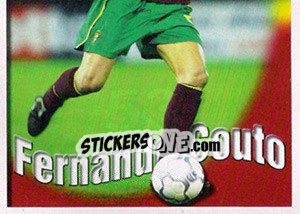 Sticker Fernando Couto no jogo - A Caminho do Mundial. Força! Portugal - Panini