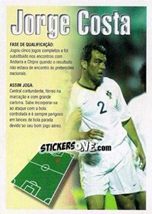 Sticker Jorge Costa (descrição) - A Caminho do Mundial. Força! Portugal n. 60 - Panini