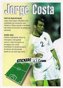 Cromo Jorge Costa (descrição) - A Caminho do Mundial. Força! Portugal - Panini