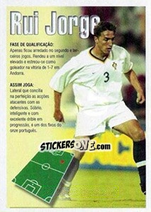 Sticker Rui Jorge (descrição) - A Caminho do Mundial. Força! Portugal - Panini