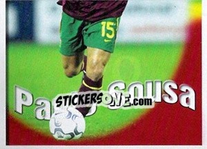 Sticker Paulo Sousa no jogo - A Caminho do Mundial. Força! Portugal n. 90 - Panini
