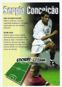 Sticker Sergio Conceição (descrição) - A Caminho do Mundial. Força! Portugal n. 98 - Panini