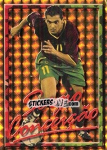 Sticker Sergio Conceição no movimento - A Caminho do Mundial. Força! Portugal n. 99 - Panini