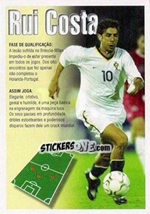 Figurina Rui Costa (descrição) - A Caminho do Mundial. Força! Portugal - Panini