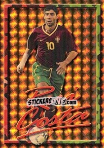 Figurina Rui Costa no movimento - A Caminho do Mundial. Força! Portugal - Panini