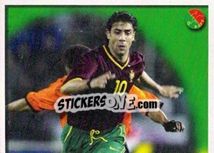 Sticker Rui Costa no jogo - A Caminho do Mundial. Força! Portugal n. 105 - Panini