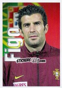 Cromo Figo (Portrait) - A Caminho do Mundial. Força! Portugal - Panini