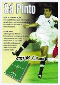 Sticker Sá Pinto (descrição) - A Caminho do Mundial. Força! Portugal n. 118 - Panini