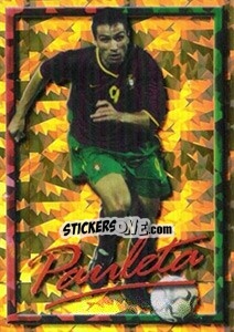 Sticker Pauleta no movimento - A Caminho do Mundial. Força! Portugal n. 129 - Panini