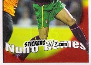 Sticker Nuno Gomes no jogo - A Caminho do Mundial. Força! Portugal n. 136 - Panini