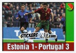Figurina Estónia - Portugal 1:3 - A Caminho do Mundial. Força! Portugal - Panini