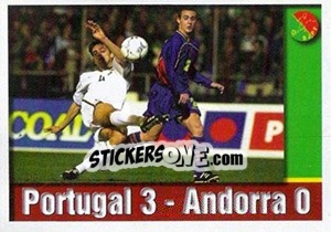 Cromo Portugal - Andorra 3:0 - A Caminho do Mundial. Força! Portugal - Panini