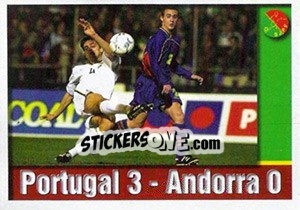 Figurina Portugal - Andorra 3:0 - A Caminho do Mundial. Força! Portugal n. 152 - Panini