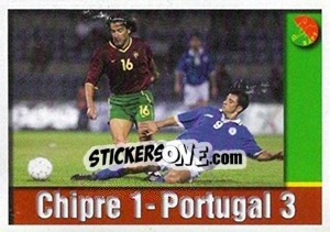 Cromo Chipre - Portugal 1:3 - A Caminho do Mundial. Força! Portugal - Panini