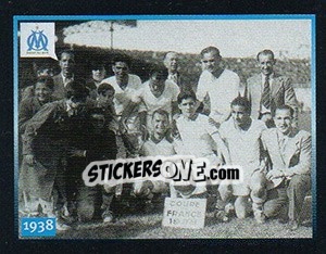 Sticker Equipe. En 1938 - Olympique De Marseille 2011-2012 - Panini