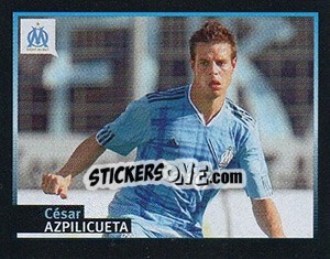 Cromo César Azpilicueta dans le match - Olympique De Marseille 2011-2012 - Panini