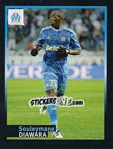 Cromo Souleymane Diawara dans le match - Olympique De Marseille 2011-2012 - Panini