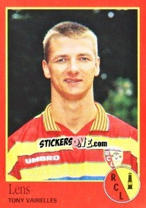 Sticker Tony Vairelles - FOOT 1996-1997 - Panini