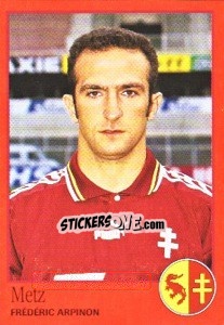 Sticker Frédéric Arpinon - FOOT 1996-1997 n. 178 - Panini