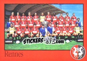 Sticker Équipe de Rennes - FOOT 1996-1997 n. 272 - Panini