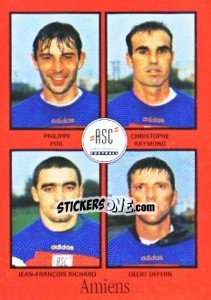 Sticker Philippe Poil / Christophe Raymond / Jean-François Richard / Geert Defern - FOOT 1996-1997 - Panini