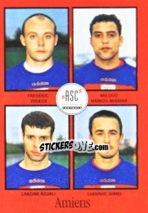 Cromo Frédéric Visieux / Miloud Hamou-Mamar / Lakdar Adjali / Ludovic Jumel - FOOT 1996-1997 n. 305 - Panini