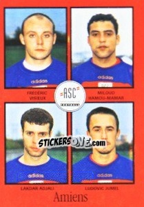 Sticker Frédéric Visieux / Miloud Hamou-Mamar / Lakdar Adjali / Ludovic Jumel - FOOT 1996-1997 - Panini