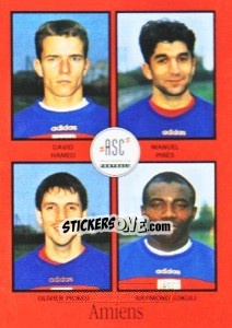 Sticker David Hamed / Manuel Pirès / Olivier Pickeu / Raymond Lokuli - FOOT 1996-1997 - Panini
