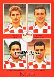 Sticker Michel Engel / Jérôme Lempereur / Jérôme Vendenberge / Fayçal Yahia - FOOT 1996-1997 - Panini