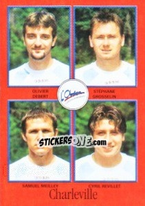 Cromo Olivier Debert / Stéphane Grosselin / Samuel Meilley / Cyril Revillet - FOOT 1996-1997 - Panini