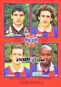 Sticker Ronan Le Crom / Nicolas Weber / Nicolas Baudoin / Devanir King - FOOT 1996-1997 - Panini