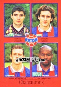 Cromo Ronan Le Crom / Nicolas Weber / Nicolas Baudoin / Devanir King - FOOT 1996-1997 n. 316 - Panini