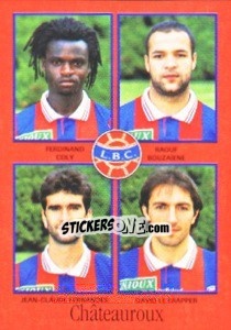 Sticker Ferdinand Coly / Raouf Bouzaïene / Jean-Claude Fernandes / David Le Frapper - FOOT 1996-1997 n. 317 - Panini