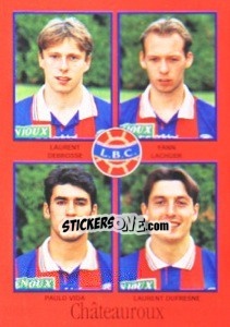Sticker Laurent Debrosse / Yann Lachuer / Paulo Vida / Laurent Dufresne - FOOT 1996-1997 n. 318 - Panini