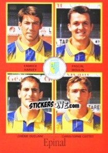 Sticker Fabrice Harvey / Pascal Moulin / Chérif Oudjani / Christophe Cottet - FOOT 1996-1997 - Panini