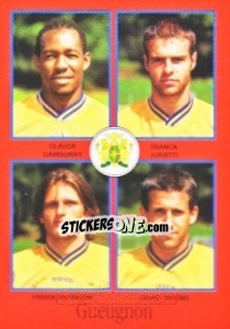 Sticker Claude Damburry / Franck Jurietti / Fabien Safanjon / David Trivino - FOOT 1996-1997 n. 323 - Panini