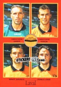 Sticker Christophe Gardié / Christophe Ferron / Benoît Maurice / Franck Haise - FOOT 1996-1997 n. 328 - Panini