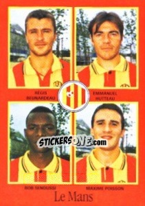 Cromo Régis Beunardeau / Emmanuel Hutteau / Bob Senoussi / Maxime Poisson - FOOT 1996-1997 - Panini