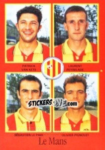 Sticker Patrick Van Kets / Laurent Peyrelade / Sébastien Le Paih / Olivier Pignolet - FOOT 1996-1997 n. 333 - Panini