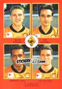 Sticker Gilles Kerihuel / Eric Delétang / Pierrick Le Bert / Loïc Falquero - FOOT 1996-1997 n. 335 - Panini